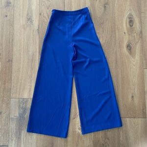 Women's Blue Side Zip
Wide-Leg Pants